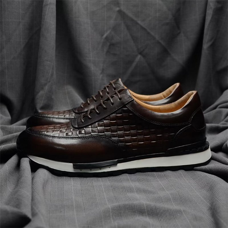 Casual Schoenen Heren Metropolitan Luxe Leren - Koffie