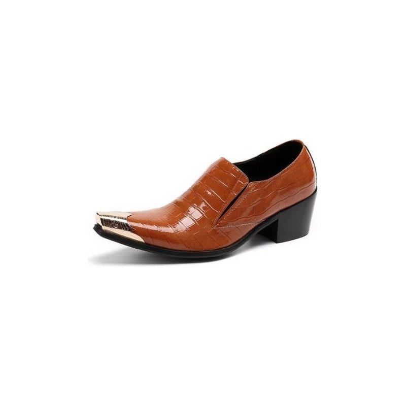 Formele Herenschoenen Crocslip Elegante Nette Schoenen - Bruin