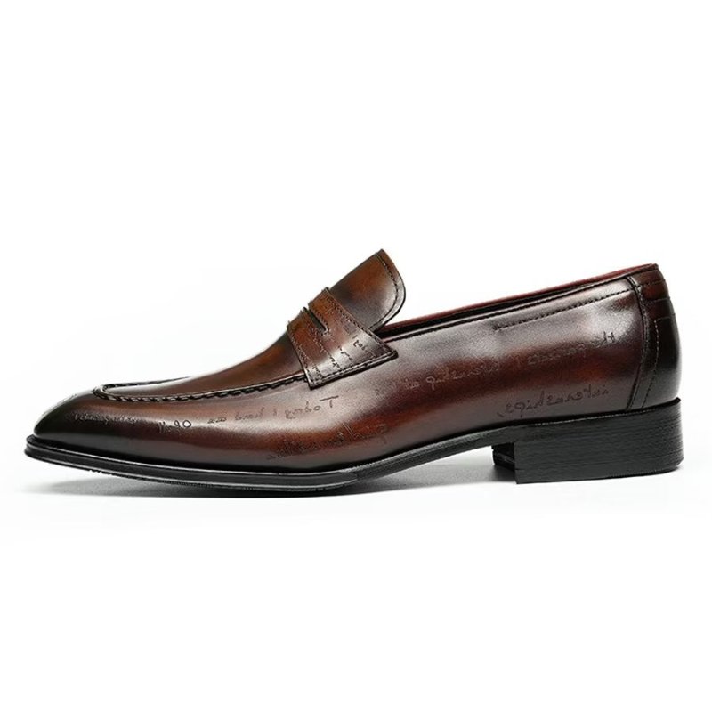 Formele Herenschoenen Elegant Gesneden Britse Lederen Executive Schoenen - Koffie