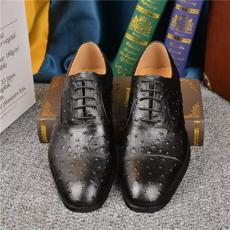 Formele Herenschoenen Exotisch Patroon Verfijnde Oxford-schoenen - Zwart