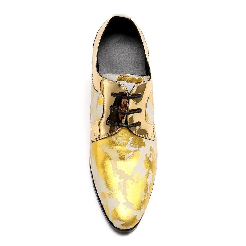 Formele Herenschoenen Exotische Derbyschoenen - Goud