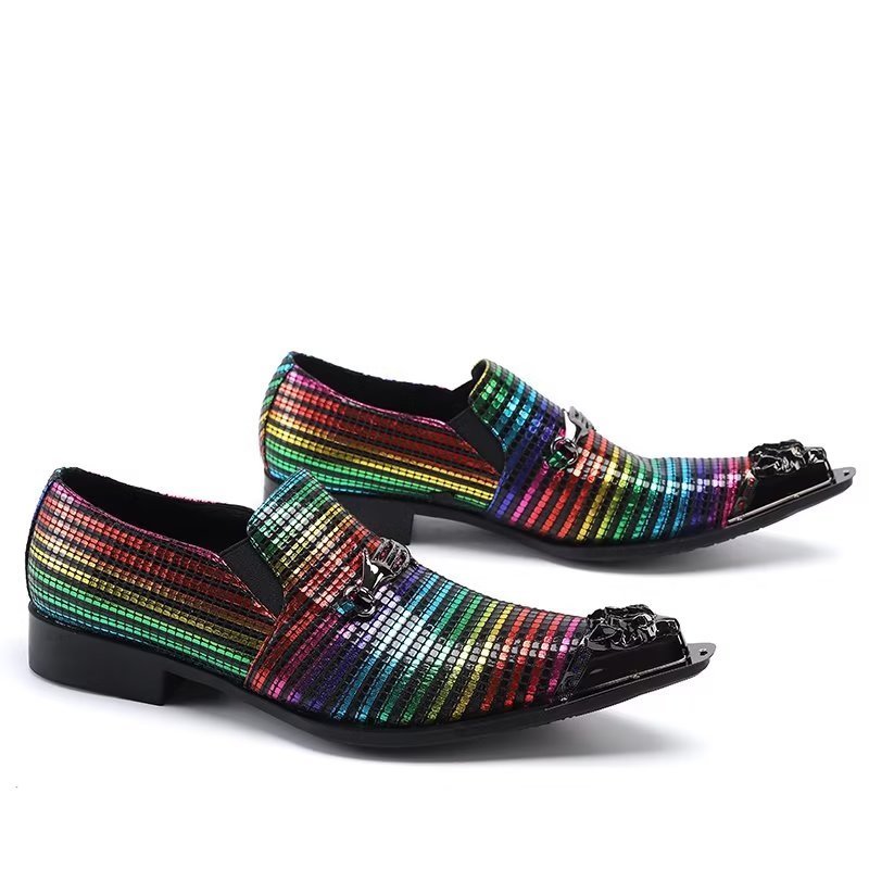 Formele Herenschoenen Exotische Elegantie Echt Lederen Instapschoenen - Veelkleurig