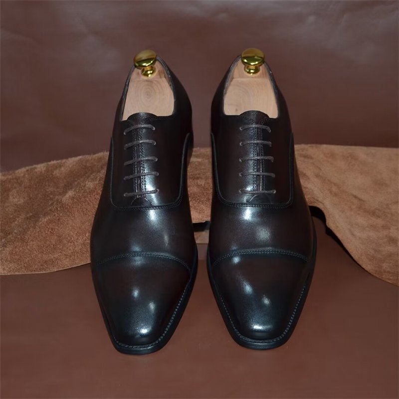 Formele Herenschoenen Gladde Elegantie Instapschoenen - Koffie