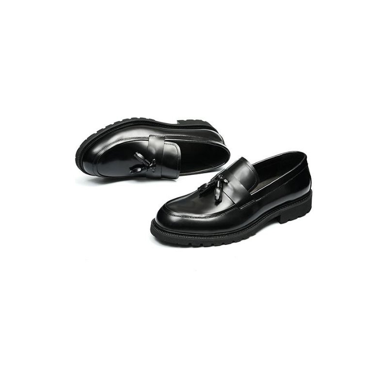 Formele Herenschoenen Klassieke Instappers Met Kwastjes - Zwart