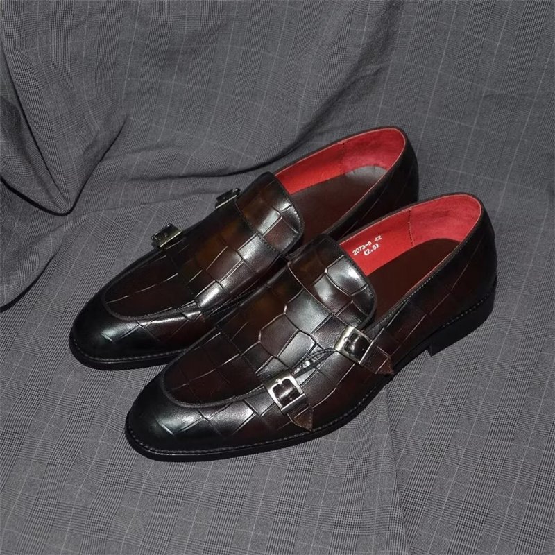 Formele Herenschoenen Klassieke Verfijnde Leren Nette Schoenen - Donker Bruin
