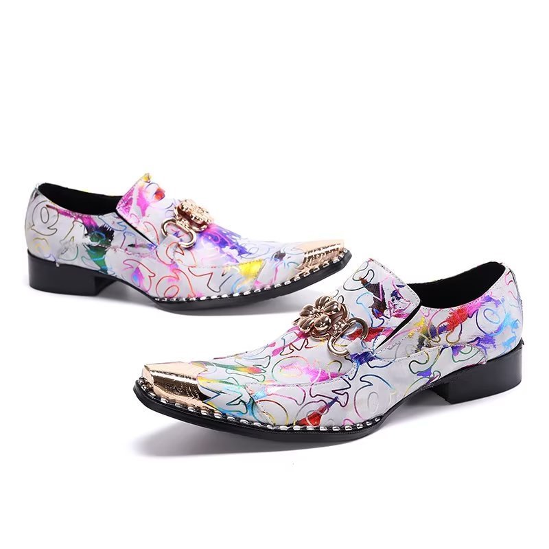 Formele Herenschoenen Leer Met Reliëf Nette Schoenen - Exotisch