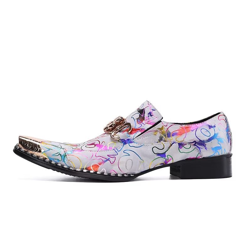 Formele Herenschoenen Leer Met Reliëf Nette Schoenen - Exotisch