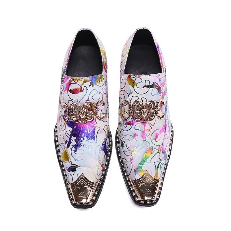 Formele Herenschoenen Leer Met Reliëf Nette Schoenen - Exotisch
