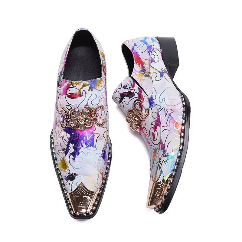 Formele Herenschoenen Leer Met Reliëf Nette Schoenen - Exotisch