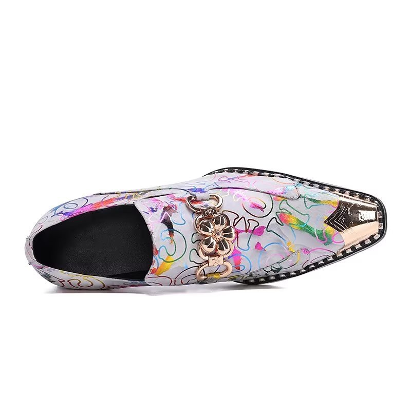 Formele Herenschoenen Leer Met Reliëf Nette Schoenen - Exotisch