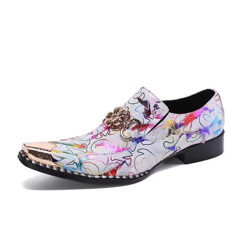 Formele Herenschoenen Leer Met Reliëf Nette Schoenen - Exotisch