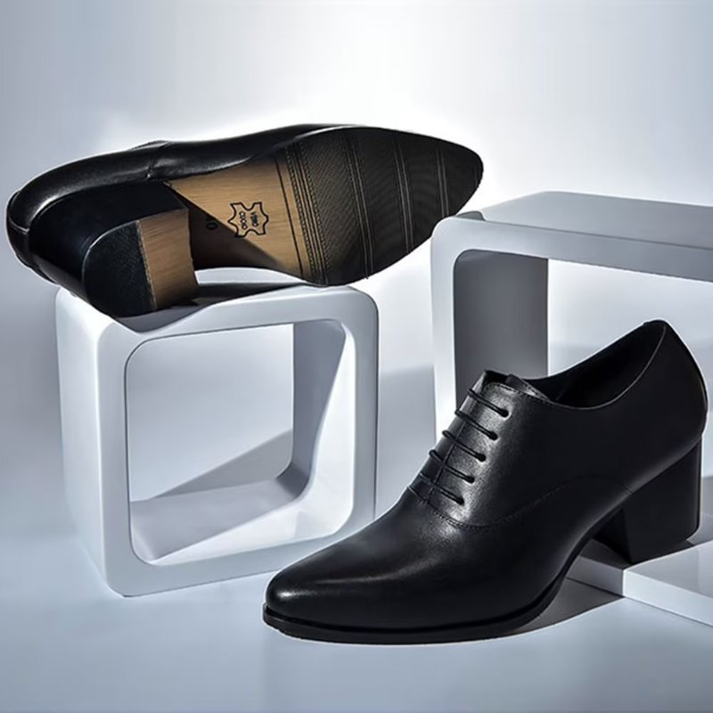 Formele Herenschoenen Leren Oxford-kledingschoenen - Zwart