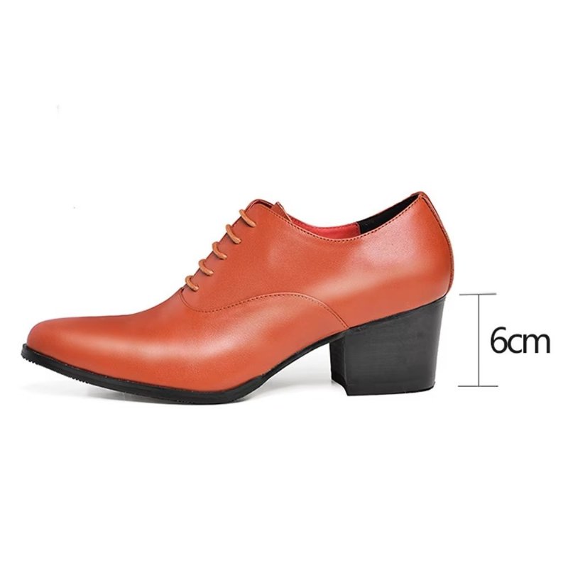 Formele Herenschoenen Leren Oxford-kledingschoenen - Oranje