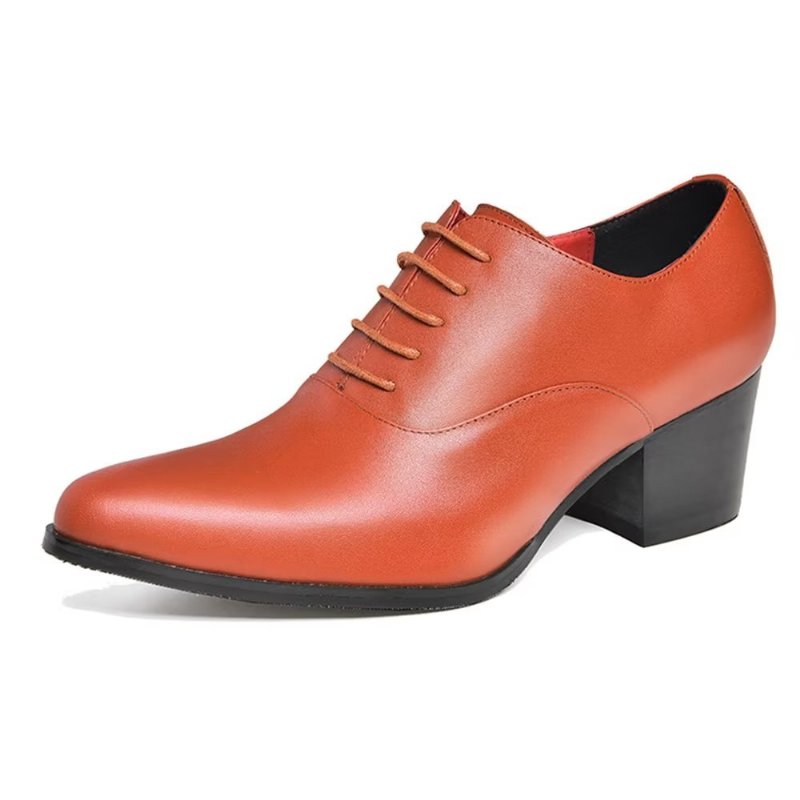 Formele Herenschoenen Leren Oxford-kledingschoenen - Oranje