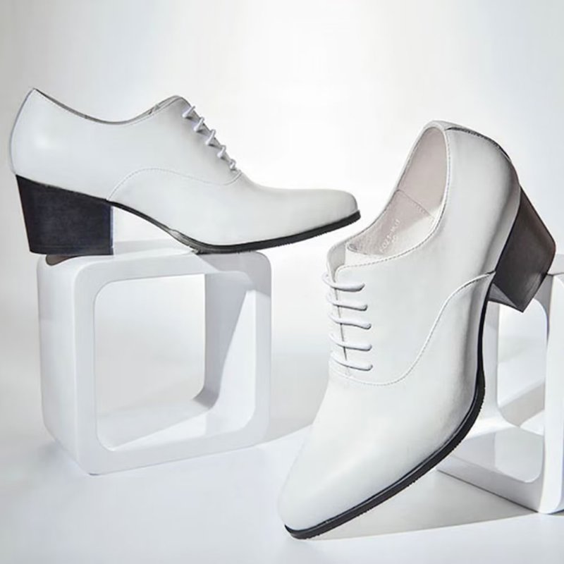 Formele Herenschoenen Leren Oxford-kledingschoenen - Wit