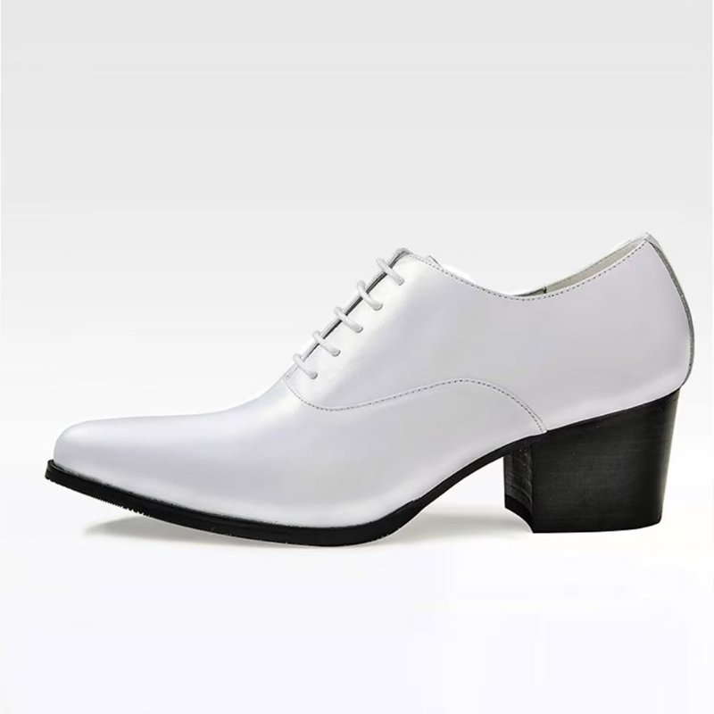 Formele Herenschoenen Leren Oxford-kledingschoenen - Wit