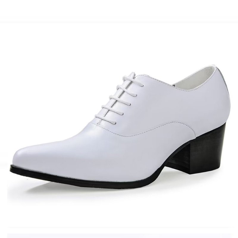 Formele Herenschoenen Leren Oxford-kledingschoenen - Wit