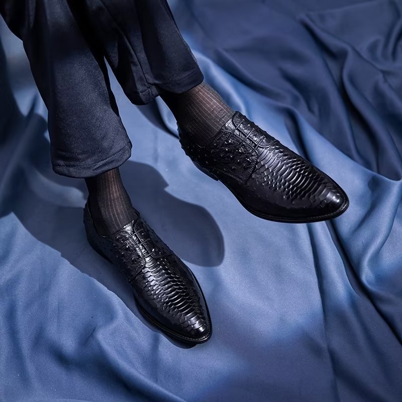 Formele Herenschoenen Luxe Croctex Derbies-kledingschoenen - Zwart