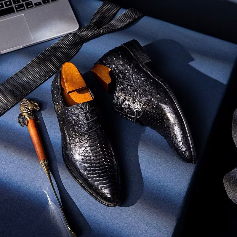 Formele Herenschoenen Luxe Croctex Derbies-kledingschoenen - Zwart