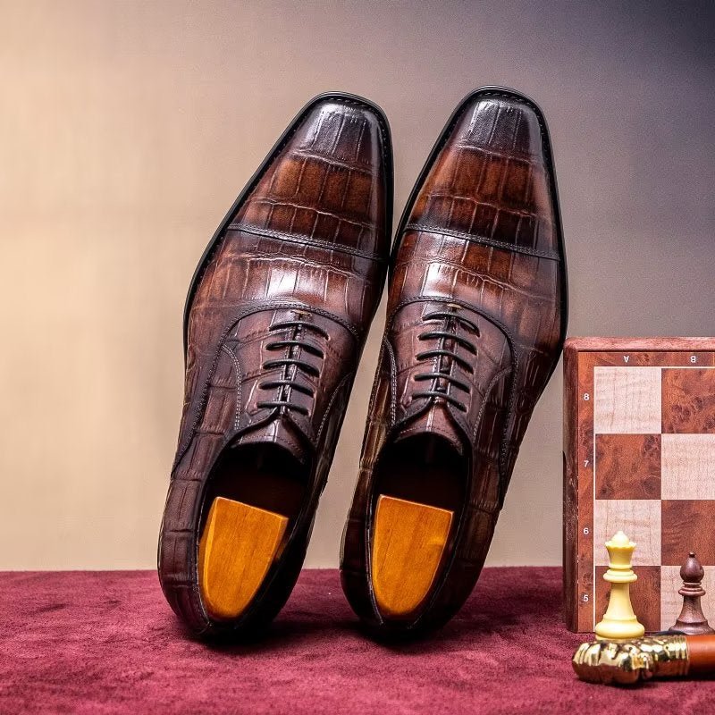 Formele Herenschoenen Luxe Croctex Oxford-schoenen - Koffie