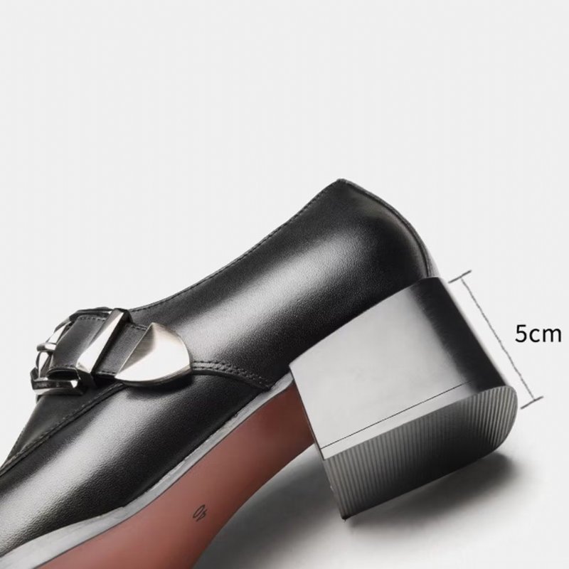 Formele Herenschoenen Luxe Monniksbandschoenen Met Puntige Neus - Zwart