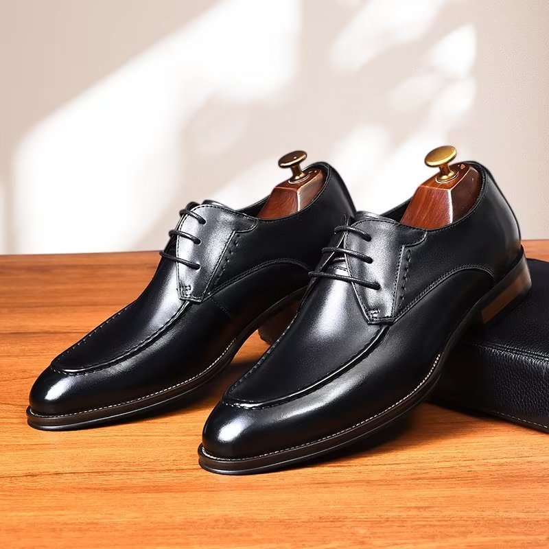 Formele Herenschoenen Strakke Derbyschoenen - Zwart