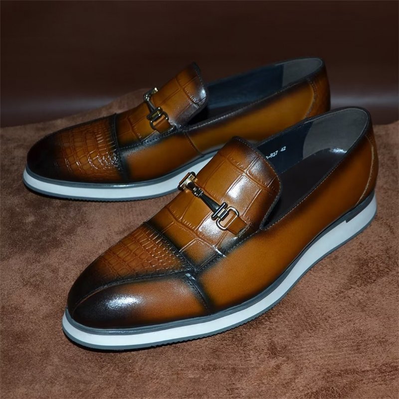 Formele Herenschoenen Strakke Instapschoenen - Bruin