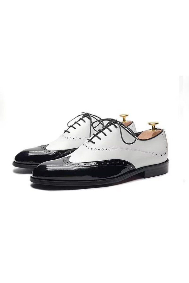 Formele Herenschoenen Tijdloze Allure Leren Nette Schoenen - Wit