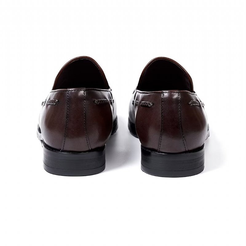 Formele Herenschoenen Verfijnde Allure Lederen Instappers - Bruin