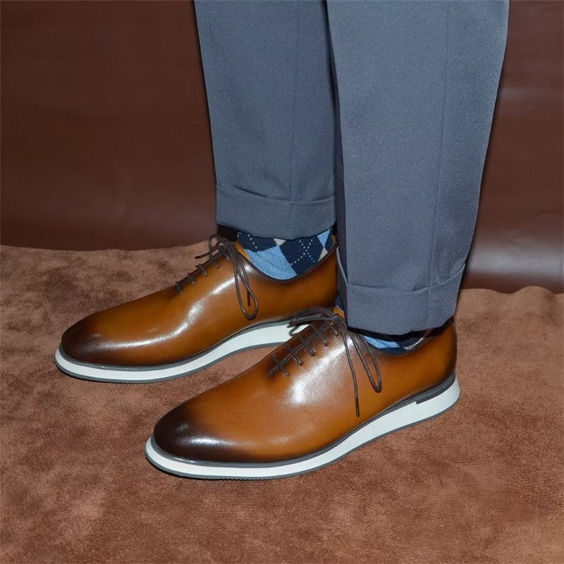 Formele Herenschoenen Verfijnde Klassieke Lederen Nette Schoenen - Bruin