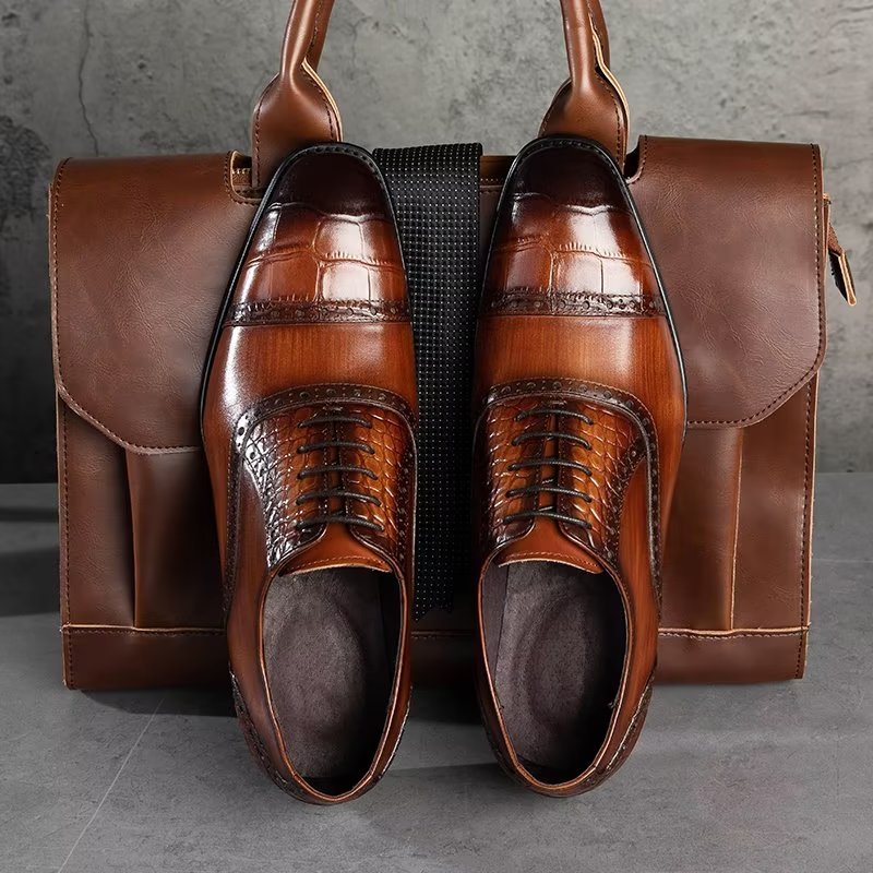 Formele Herenschoenen Weelderige Croctex Oxford-schoenen - Koffie