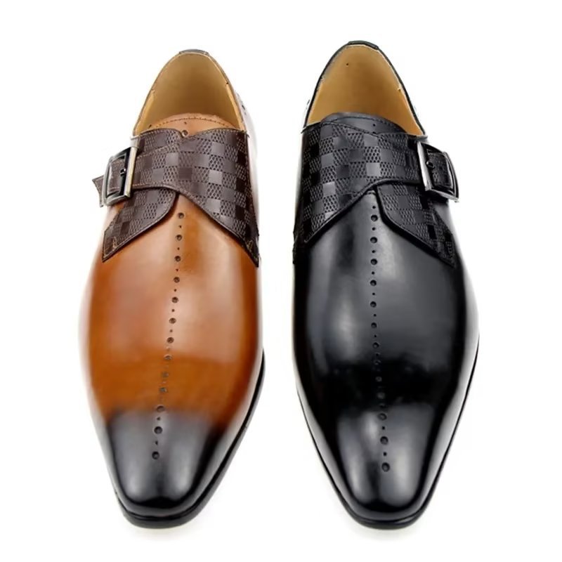 Formele Herenschoenen Weelderige Lederen Brogueschoenen Bruiloften - Bruin