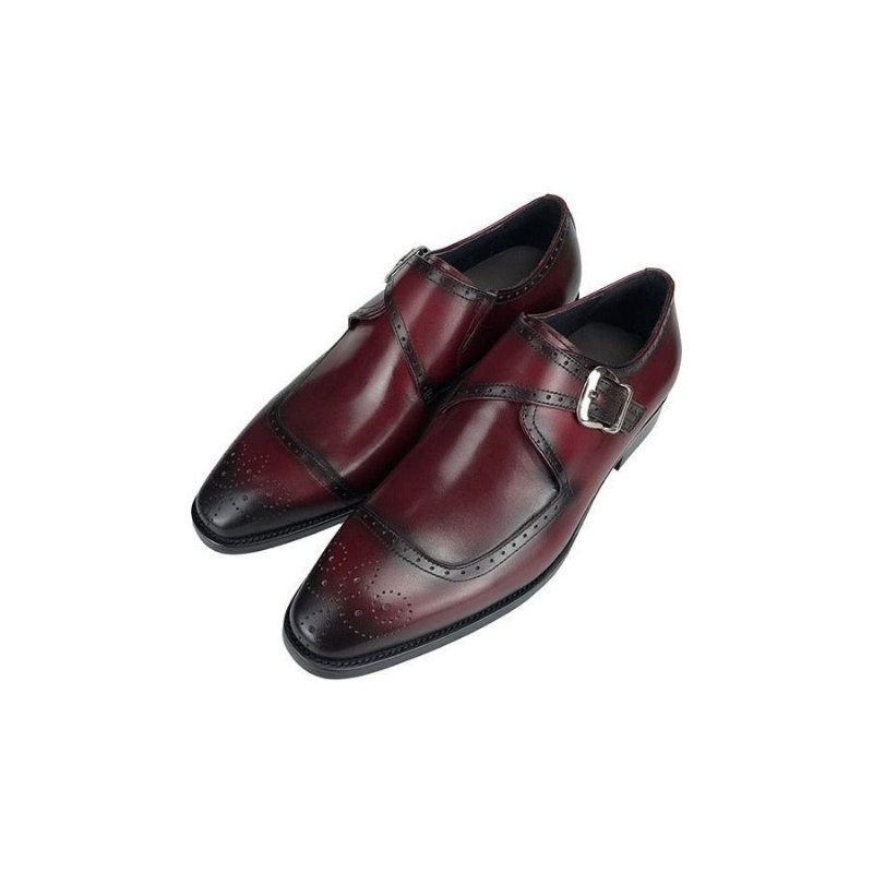 Formele Herenschoenen Wingtip Oxford-kledingschoenen Prachtige Elegantie - Rood