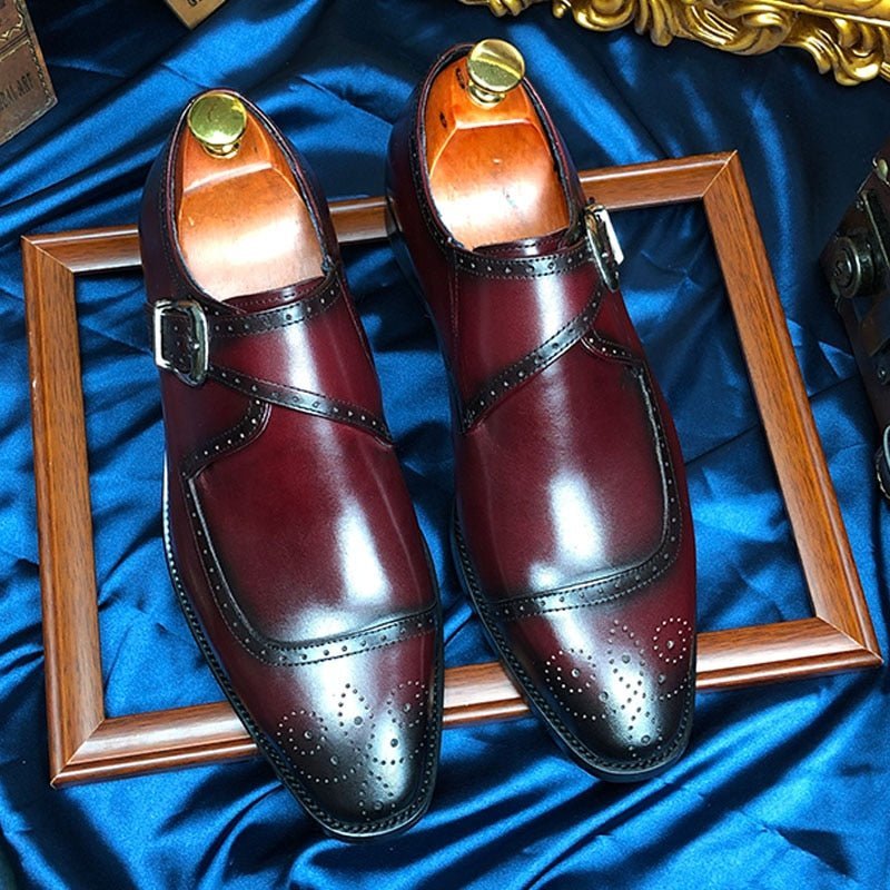 Formele Herenschoenen Wingtip Oxford-kledingschoenen Prachtige Elegantie - Rood