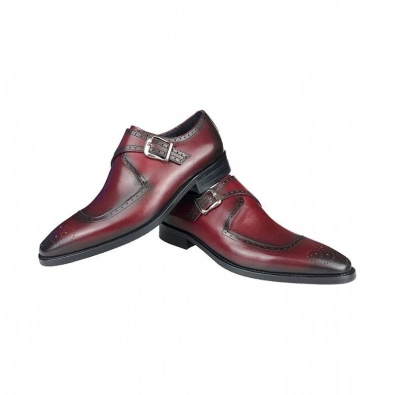 Formele Herenschoenen Wingtip Oxford-kledingschoenen Prachtige Elegantie - Rood