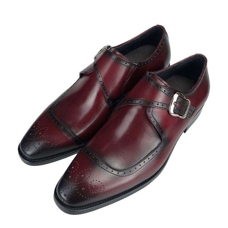 Formele Herenschoenen Wingtip Oxford-kledingschoenen Prachtige Elegantie - Rood