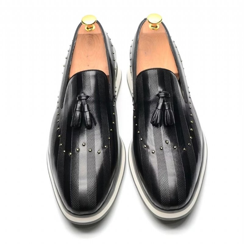 Formele Schoenen Heren Elegantie Verfijnde Instapschoenen - Zwart