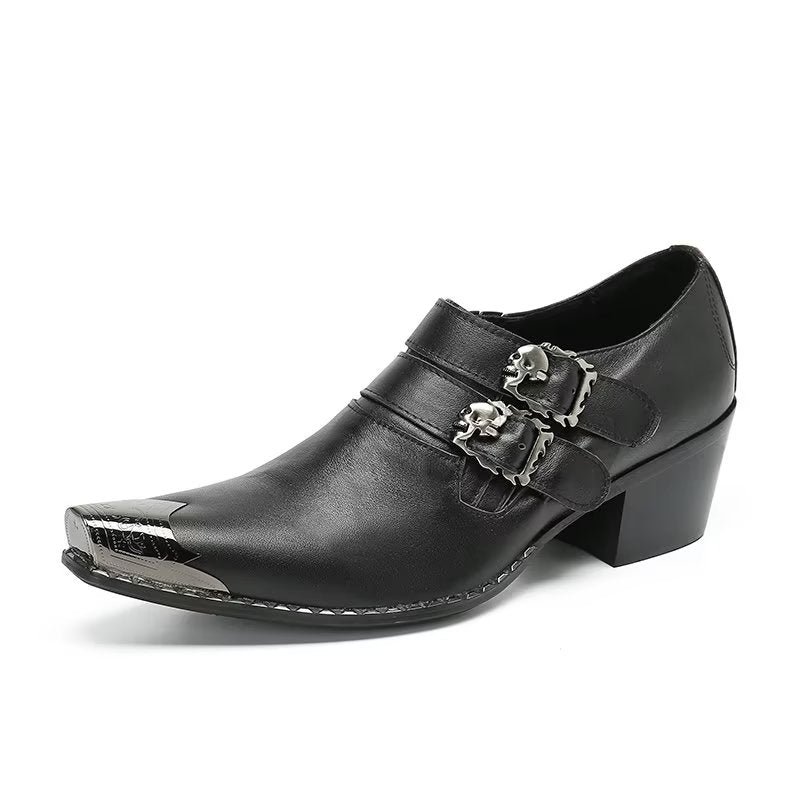 Formele Schoenen Heren Lederen Instappers - Zwart 2