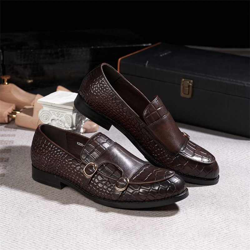 Formele Schoenen Heren Verfijnde Elegantie Instaploafers - Koffie
