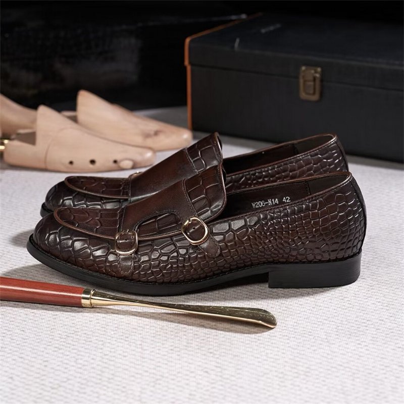 Formele Schoenen Heren Verfijnde Elegantie Instaploafers - Koffie