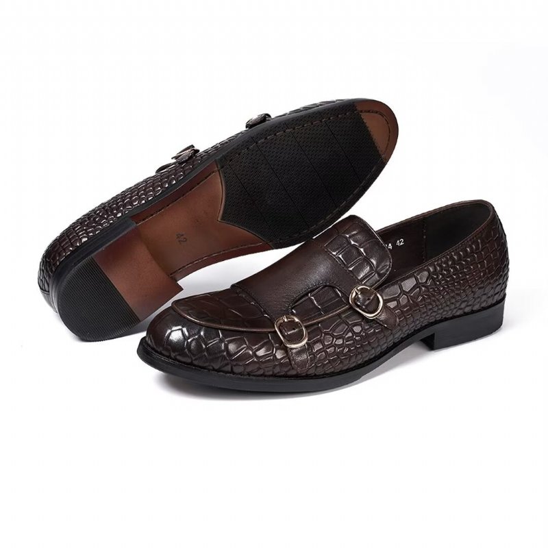 Formele Schoenen Heren Verfijnde Elegantie Instaploafers - Koffie