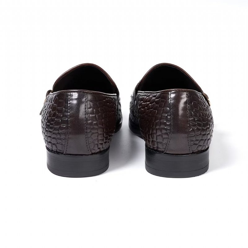 Formele Schoenen Heren Verfijnde Elegantie Instaploafers - Koffie