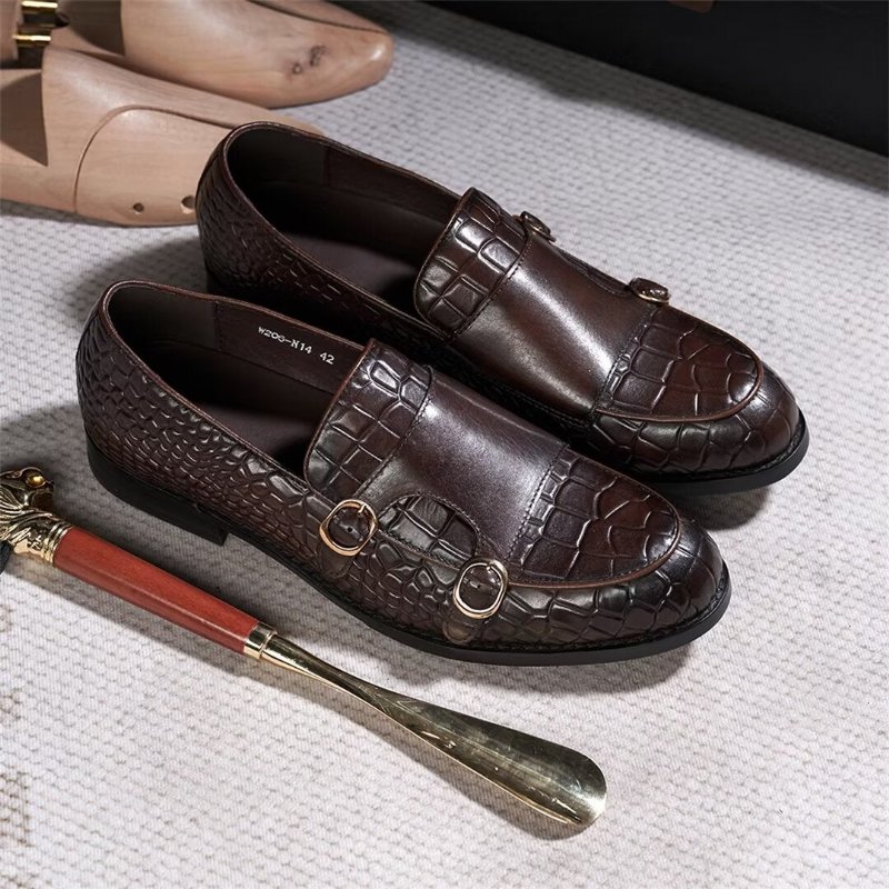 Formele Schoenen Heren Verfijnde Elegantie Instaploafers - Koffie