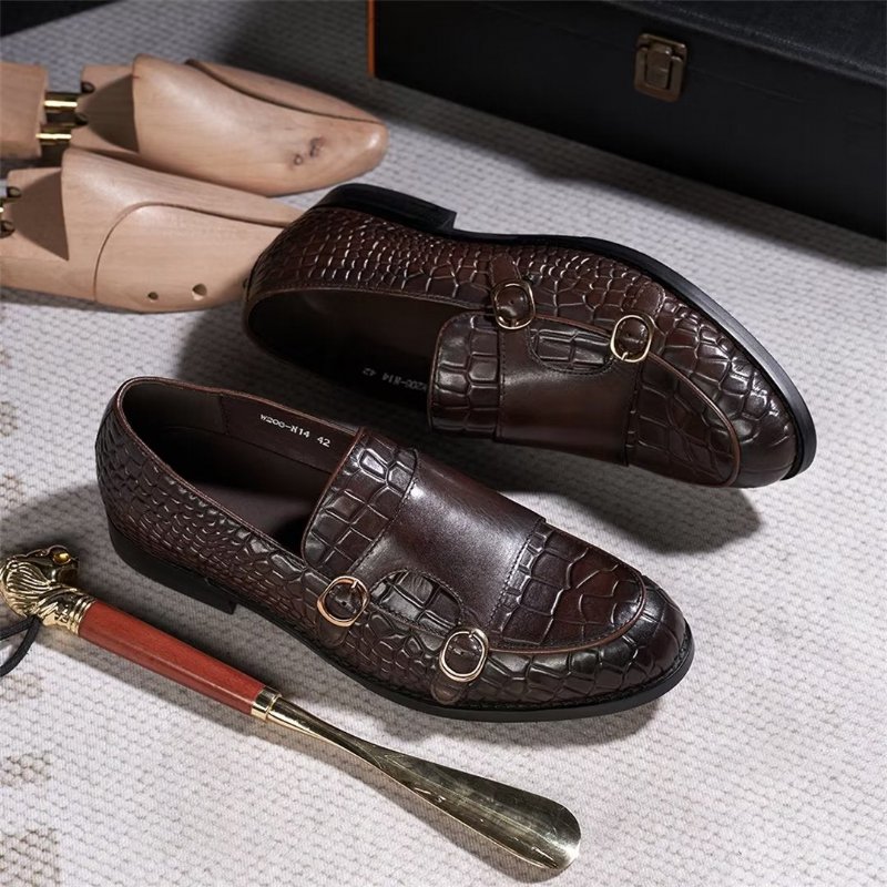 Formele Schoenen Heren Verfijnde Elegantie Instaploafers - Koffie