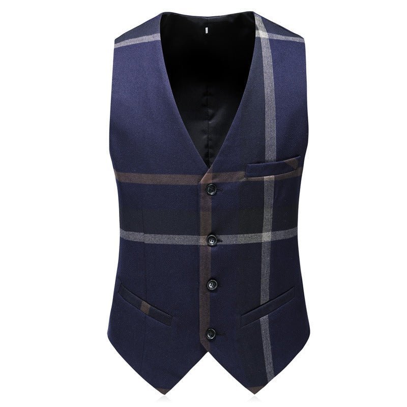 Herenkostuums Chique Mager 3-delig Pak Met Ritssluiting - Blauw