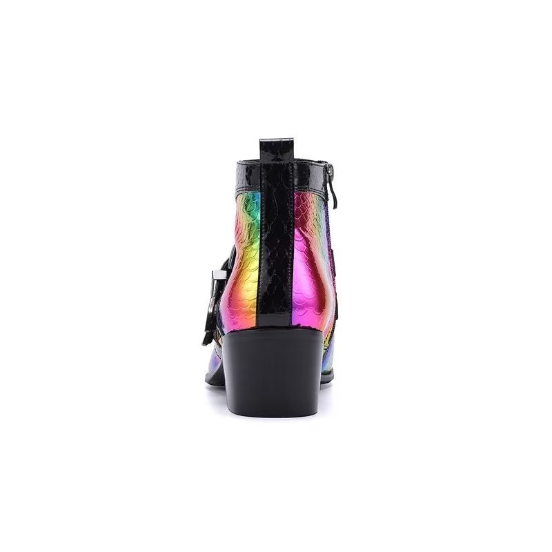 Herenlaarzen Luxe Exotica Lederen Statement-laarzen - Meerkleurig