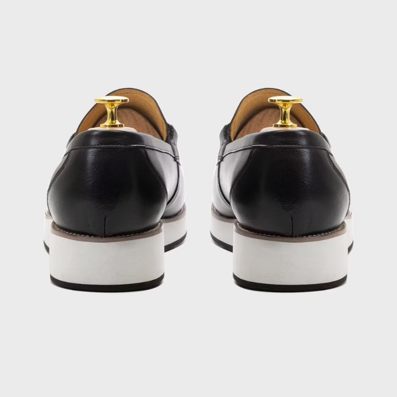 Herenloafers Luxe Leren Elegante Loafers Met Kwastjes - Zwart