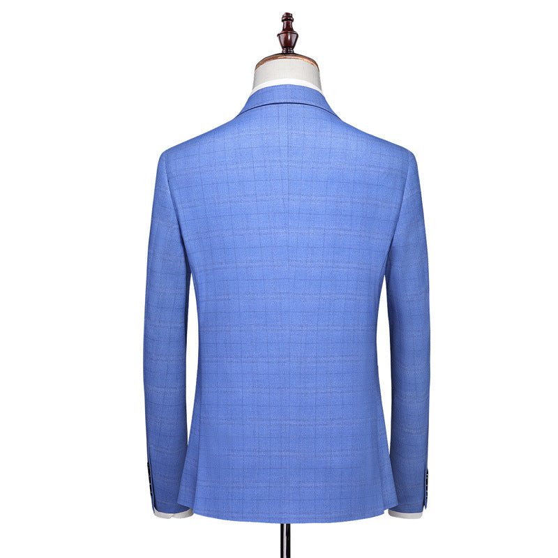 Herenpakken Skinny 3-delig Pak Met Ritssluiting - Blauw