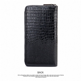 Herenportemonnees Luxe Krokodillenleer Clutch Portemonnee Met Reliëf