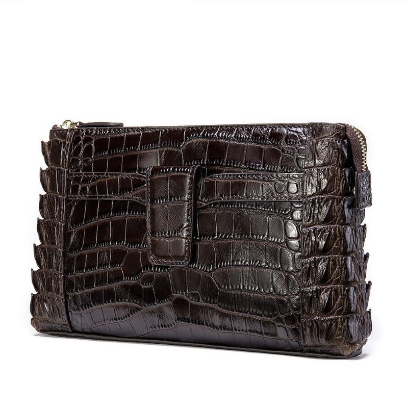 Herenportemonnees Vintage Lederen Clutch Portemonnee - Koffie